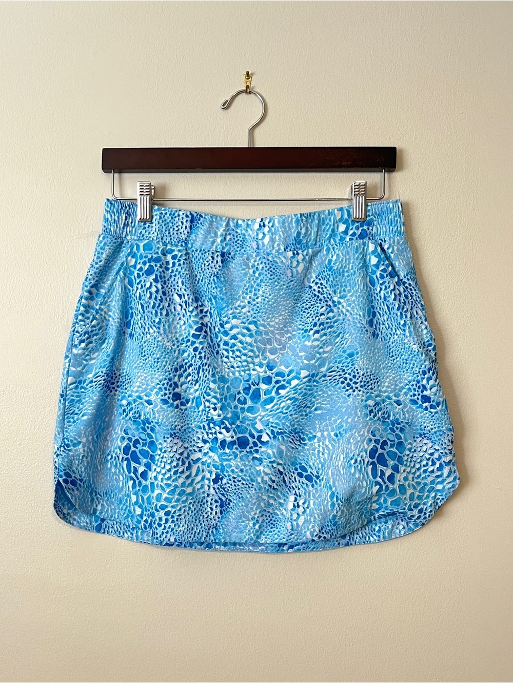 Calia Birdie Golf Skort with Built-In Shorts in Blue Turtle Print, Size M, NWT